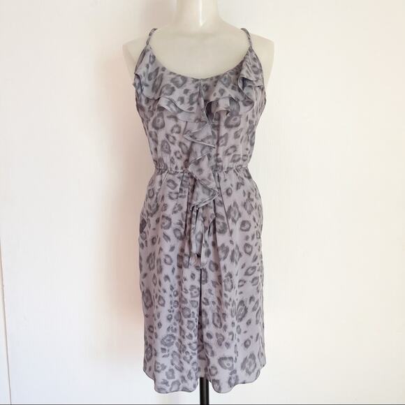 Rebecca Taylor | Silk Leopard Ruffled Dress - Picture 1 of 8